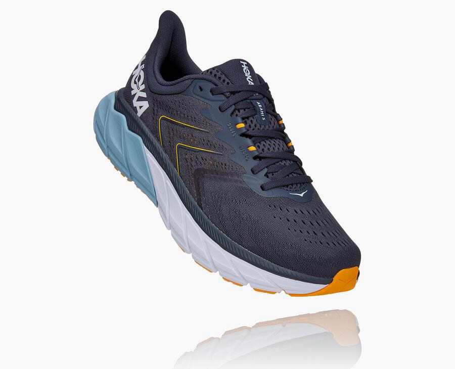 Hoka One One Running Shoes Mens Navy - Arahi 5 - 65102SEPN